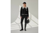 Veste noire à col marin chic pour femme