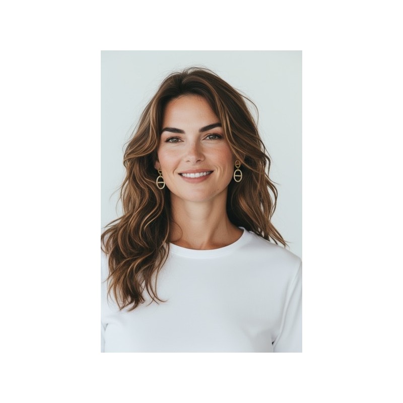 BOUCLE ACIER INOXYDABLE GRAIN DE CAFE