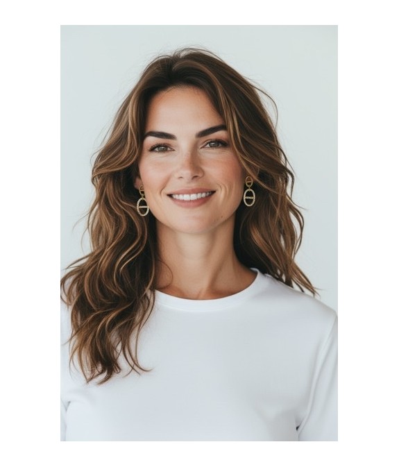 BOUCLE ACIER INOXYDABLE GRAIN DE CAFE