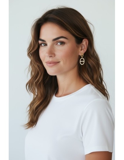 BOUCLE ACIER INOXYDABLE GRAIN DE CAFE