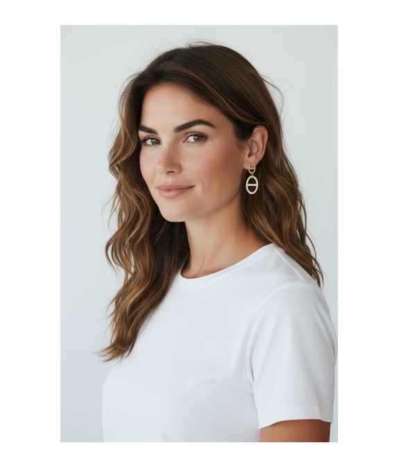 BOUCLE ACIER INOXYDABLE GRAIN DE CAFE