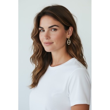 BOUCLE ACIER INOXYDABLE GRAIN DE CAFE