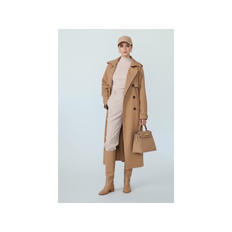 Trench beige femme 100 % coton