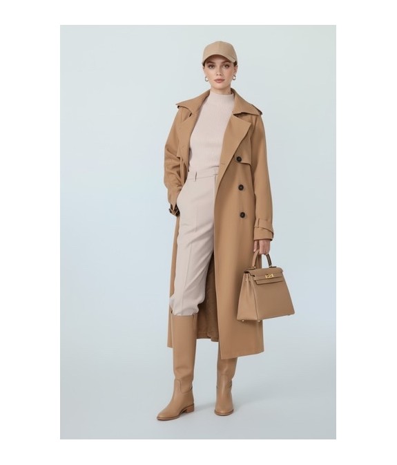 Trench beige femme 100 % coton