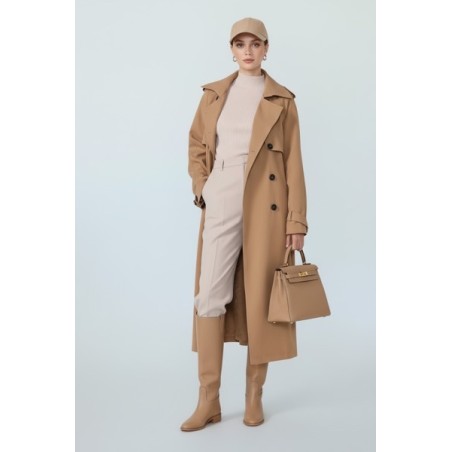 Trench beige femme 100 % coton
