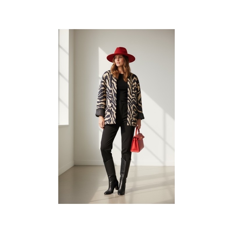 Veste femme imprimée chic et tendance Veste femme imprimée chic et tendance