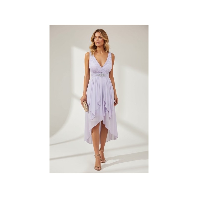 Robe cérémonie asymétrique