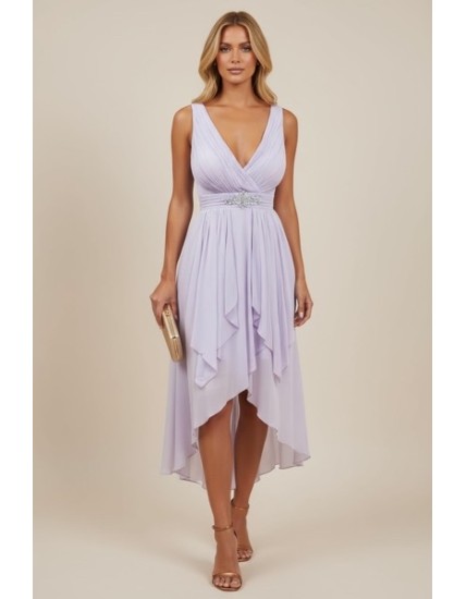 Robe cérémonie asymétrique