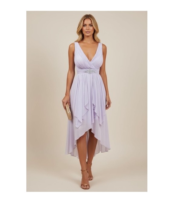 Robe cérémonie asymétrique