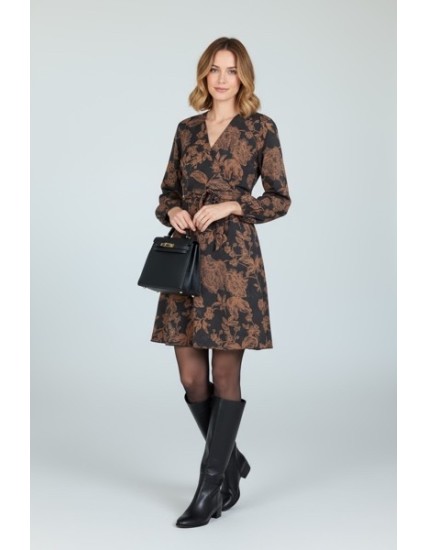 Robe effet portefeuille à imprimé floral