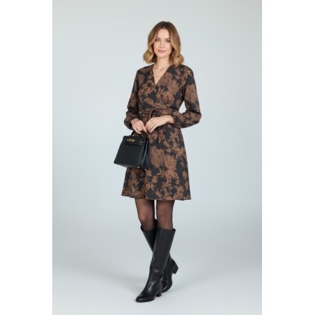 Robe effet portefeuille à imprimé floral