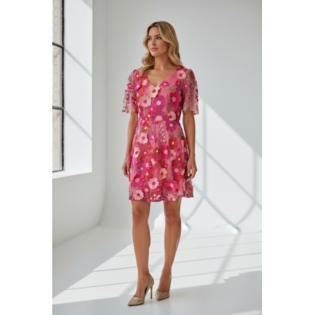 Robe fleurs en relief