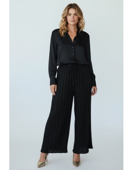 Pantalon plissé femme