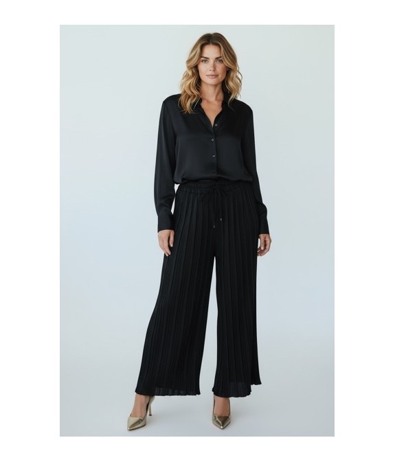 Pantalon plissé femme