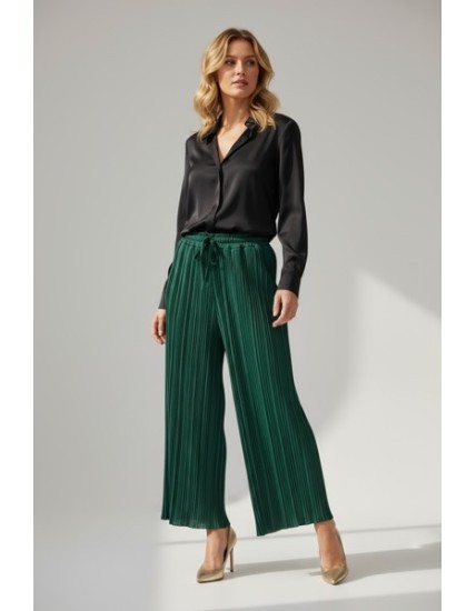 Pantalon plissé femme