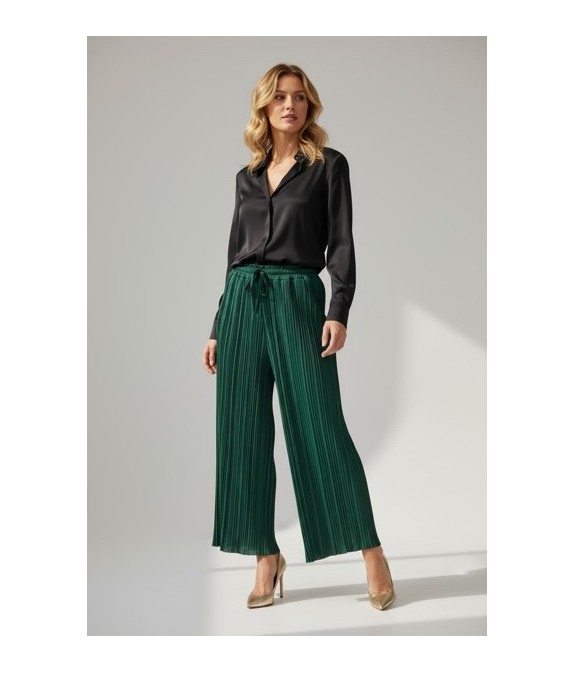 Pantalon plissé femme