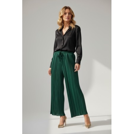 Pantalon plissé femme