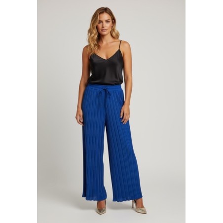 Pantalon plissé femme