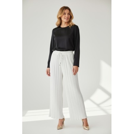 Pantalon plissé femme