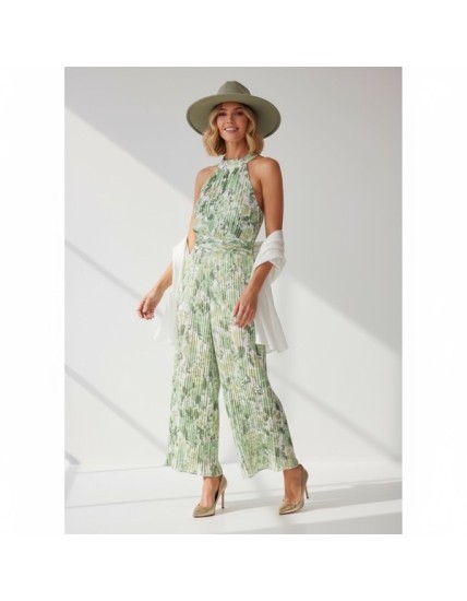 Combinaison pantalon plisse vert