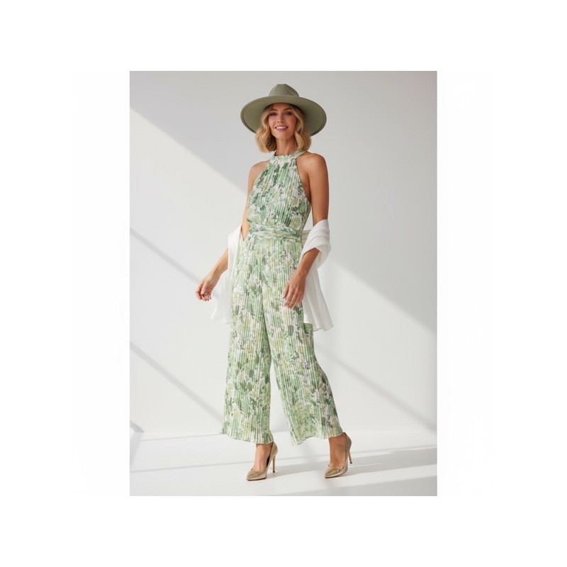 Combinaison pantalon plisse vert