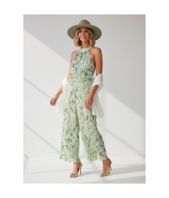 Combinaison pantalon plisse vert