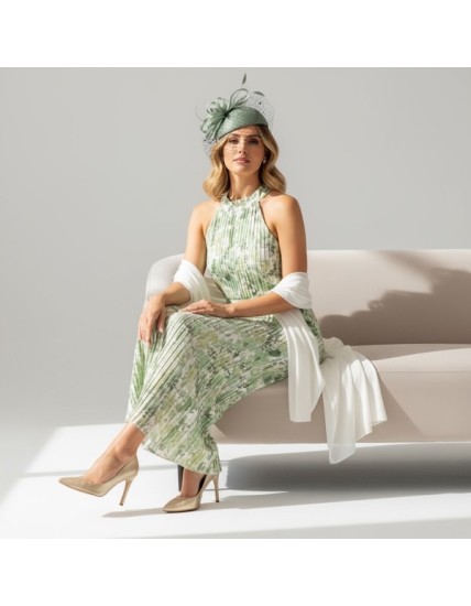 Combinaison pantalon plisse vert