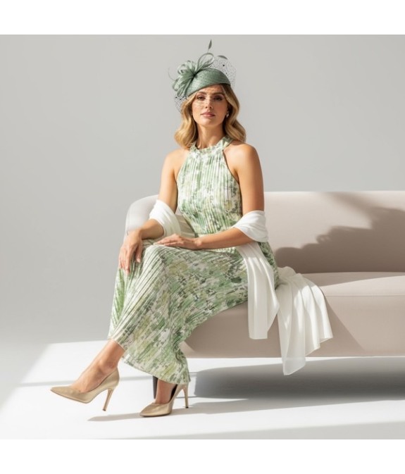 Combinaison pantalon plisse vert