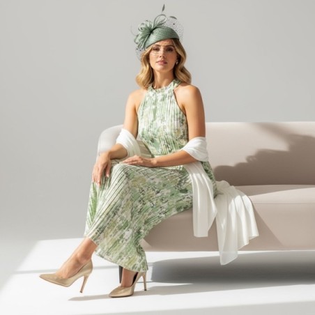 Combinaison pantalon plisse vert