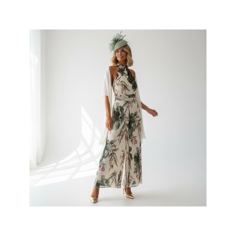 Combinaison plissé imprimé floral