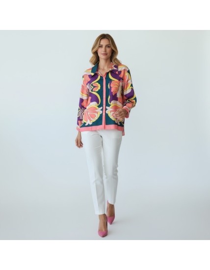 Chemise femme imprimé floral multicolore