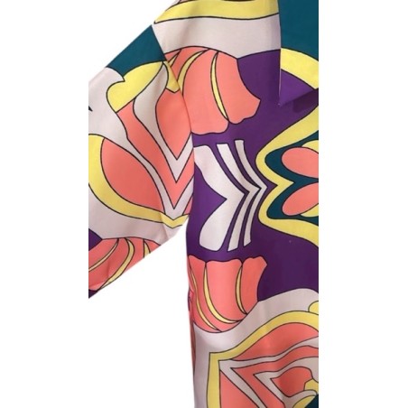 chemise femme, chemise imprimé floral, chemise colorée, blouse femme chic, haut printemps été, chemise fluide, mode féminine, ch