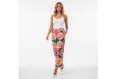 Pantalon fluide femme imprimé floral multicolore