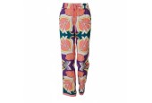 Pantalon fluide femme imprimé floral multicolore