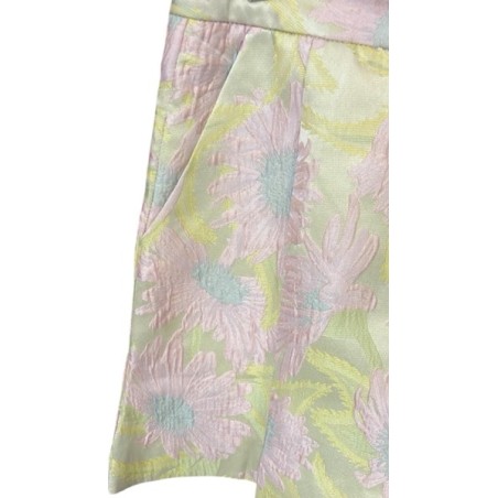 Short brocart fleuri pastel