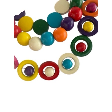 collier en bois coloré, bijou artisanal femme, collier bohème chic, collier ethnique multicolore, bijou en bois naturel, collier