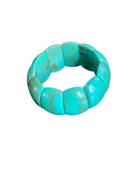 Bracelet élastique  turquoise