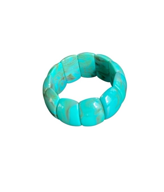 Bracelet élastique  turquoise