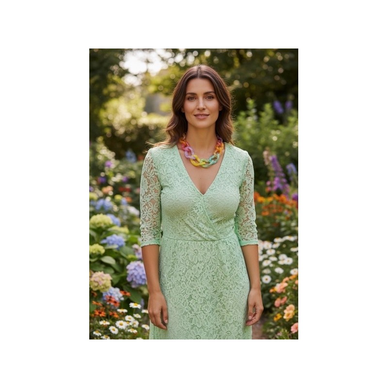 Collier anneau en resine coloré