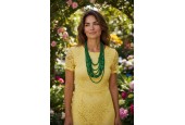 Collier en bois vert multi-rangs – Bijou artisanal élégant et naturel