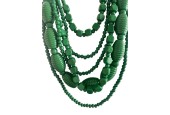 Collier en bois vert multi-rangs – Bijou artisanal élégant et naturel