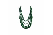 Collier en bois vert multi-rangs – Bijou artisanal élégant et naturel