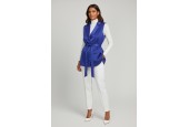 Veste sans manches satinée bleu royal