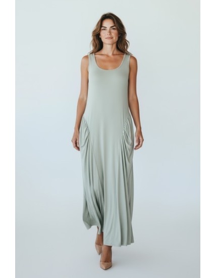 Robe longue fluide en jersey made in FRANCE