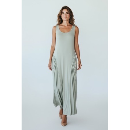 Robe longue fluide en jersey made in FRANCE