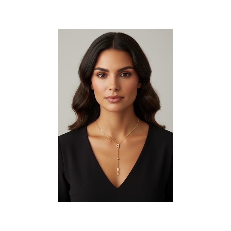 collier en acier inoxydable doré drain de café