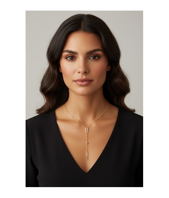 collier en acier inoxydable doré drain de café