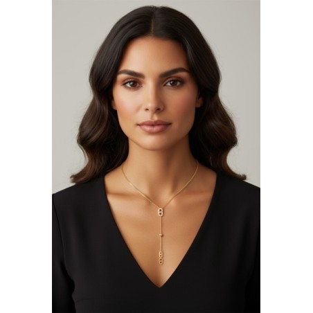 collier en acier inoxydable doré drain de café