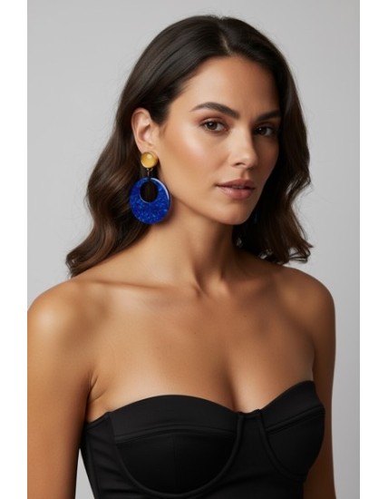 Boucle originale acier  inoxydable et résine