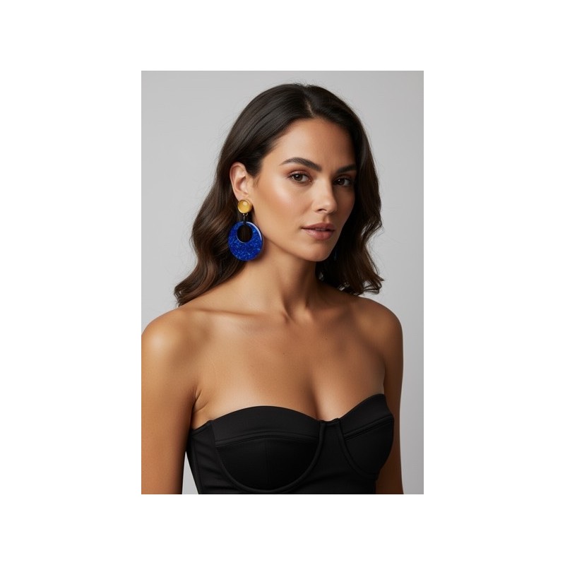 Boucle originale acier  inoxydable et résine